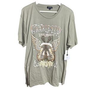 Originality Charlestone Live Music Short Sleeve T-Shirt womens Size Medium NWT
